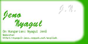 jeno nyagul business card