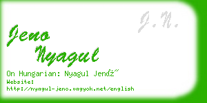 jeno nyagul business card